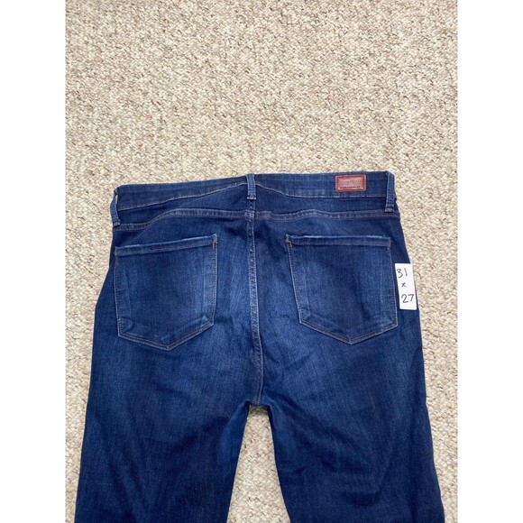 12/31 Weatherly Cooper High-Rise Skinny Dark Wash Raw Hem - Picture 4 of 7